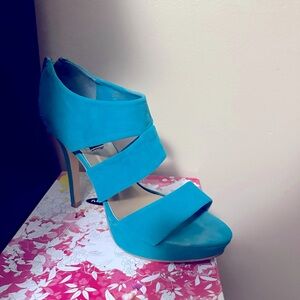 Women's Blue Strappy Heels